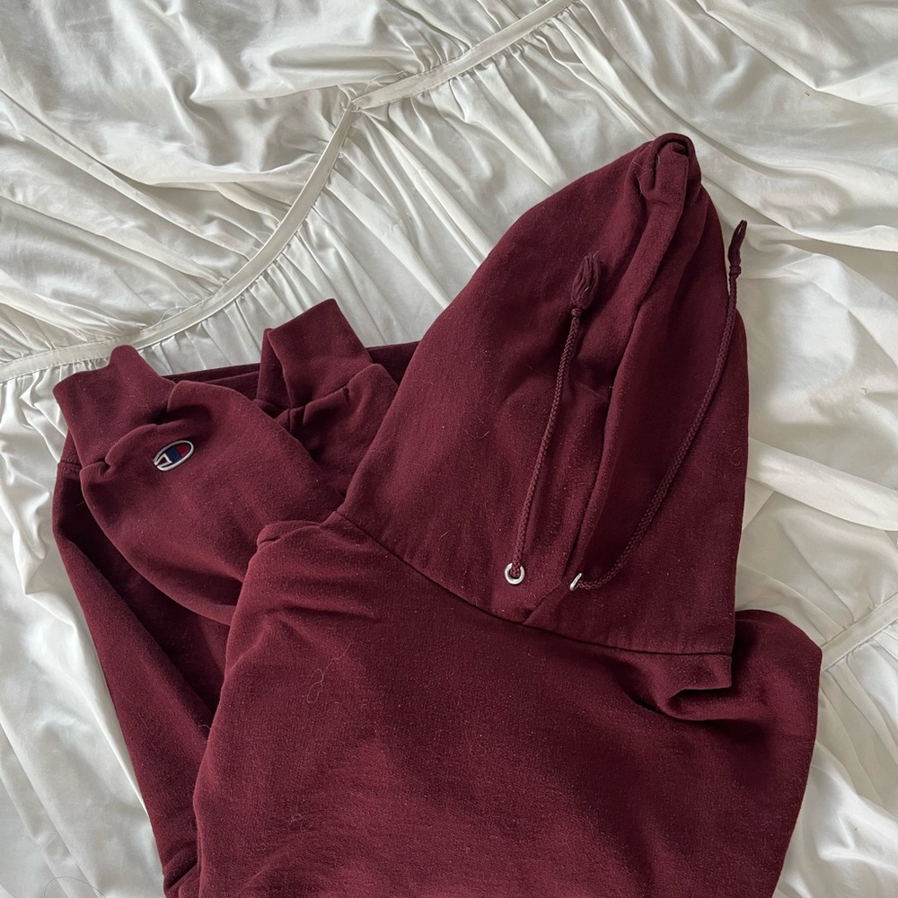 Champion Burgundy Pullover Hoodie